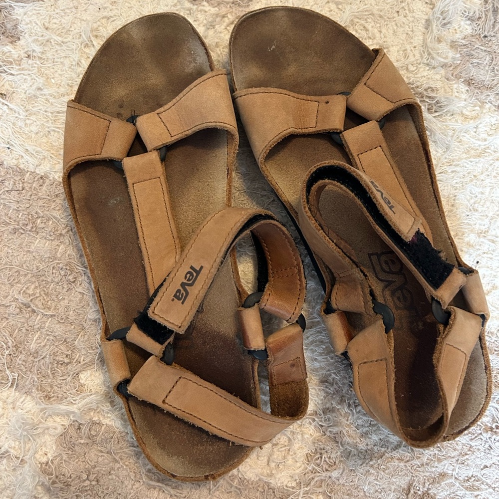 Brown Leather Tevas